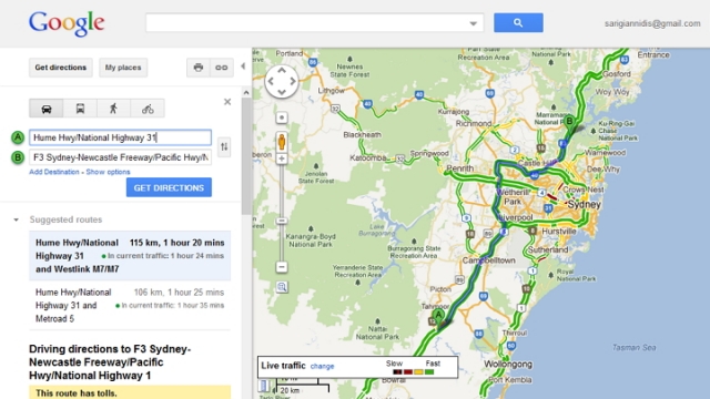 google maps traffic data history